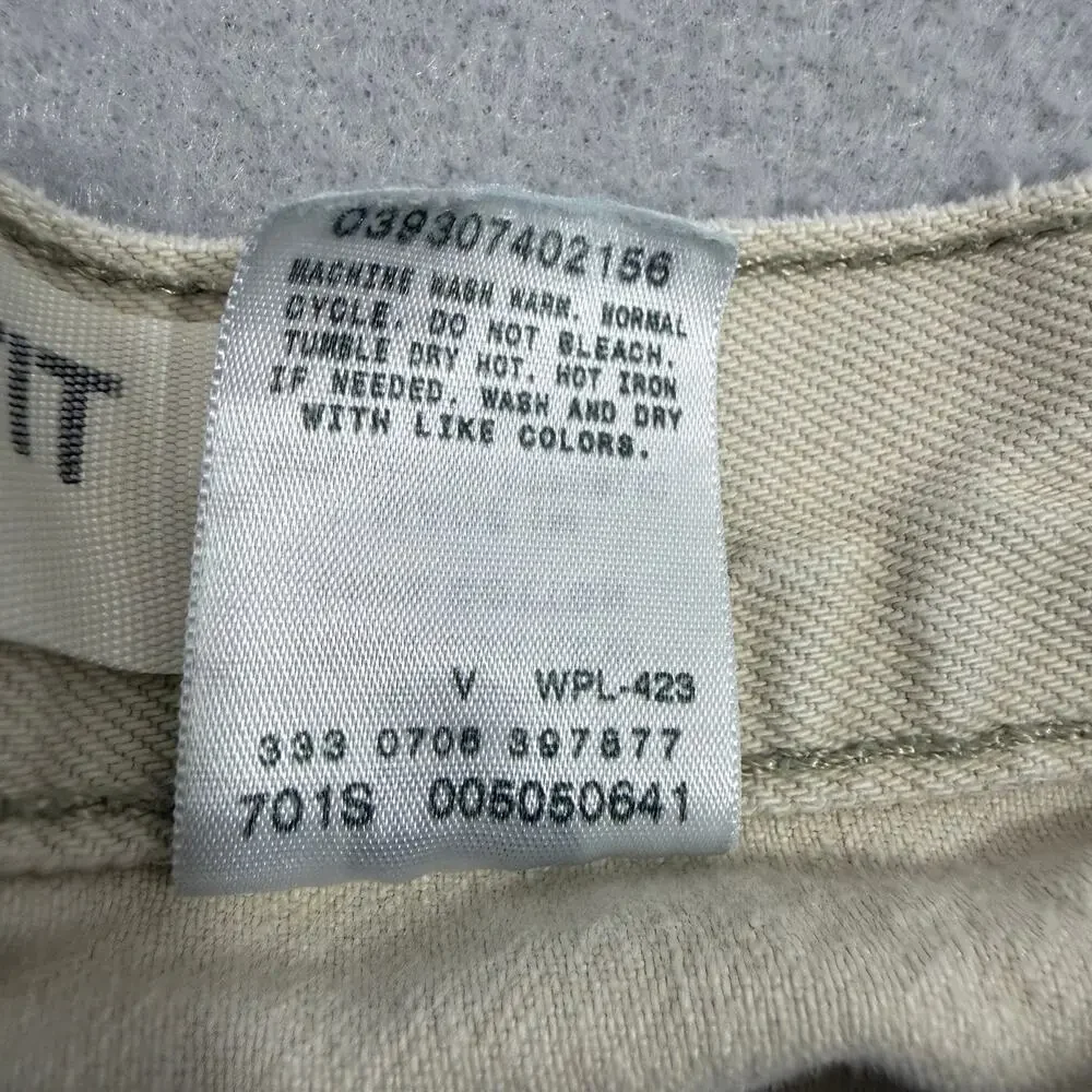 Vintage Levis 505 Regular Fit Jeans Men's 38x34 (Fits 36x33) Cream y2k 2008